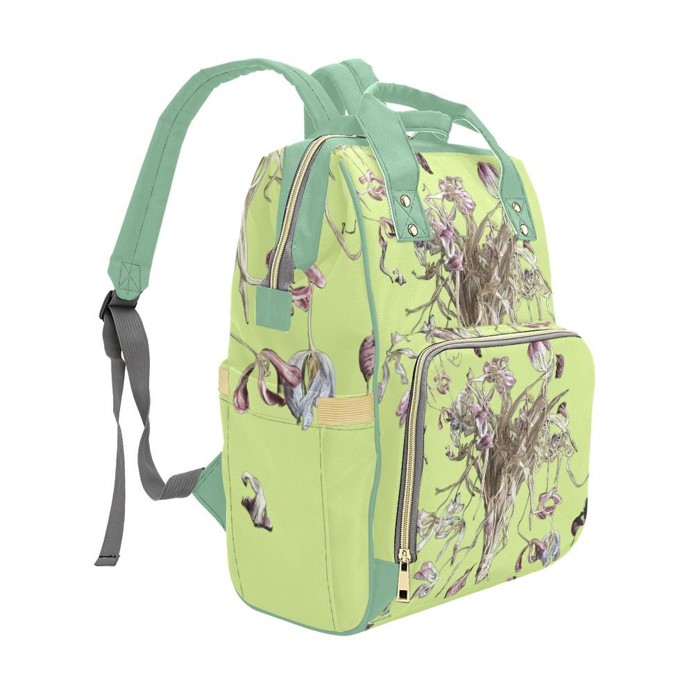 Tulip Drama Bamboo Multi - Function Diaper Backpack/Diaper Bag - Lana Art Sweden