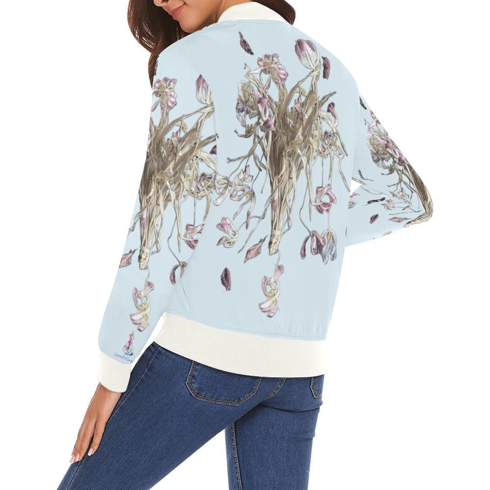 Tulip Drama Celestial Bomber Jacket for Women - Lana Art Sweden