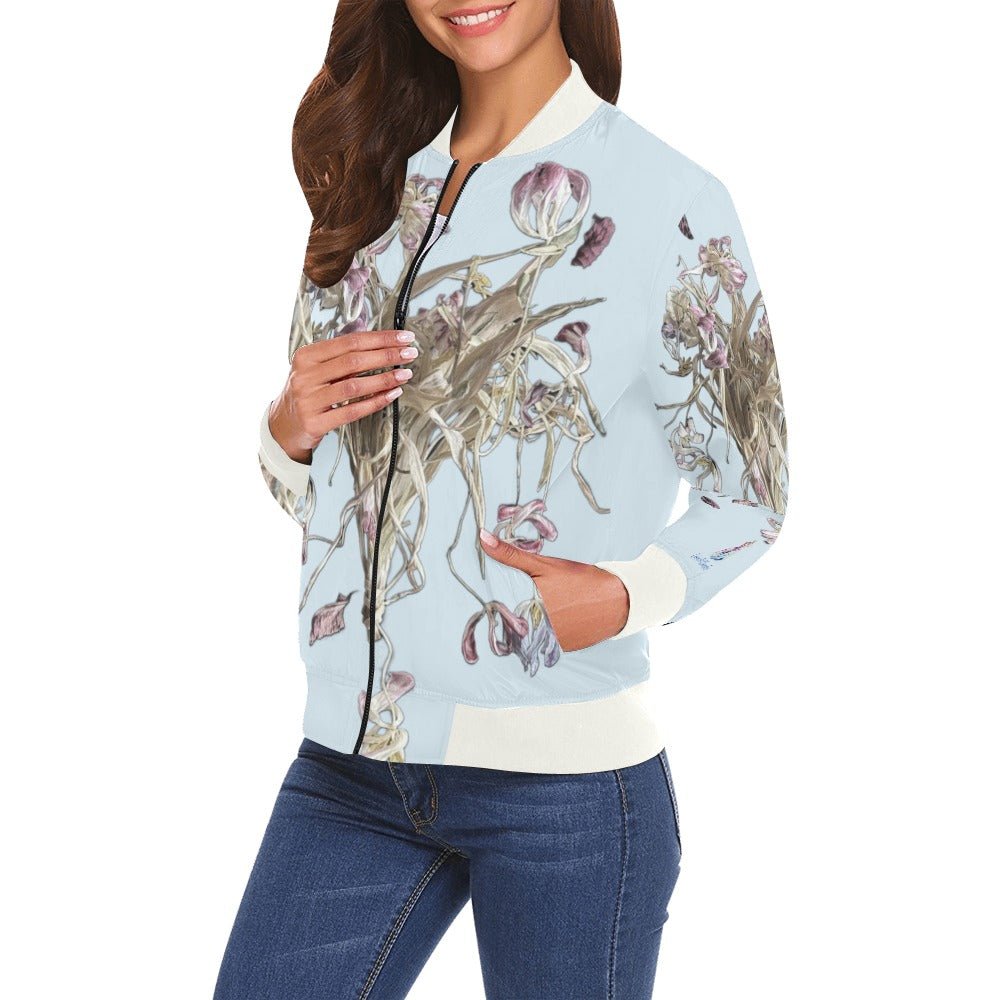 Tulip Drama Celestial Bomber Jacket for Women - Lana Art Sweden