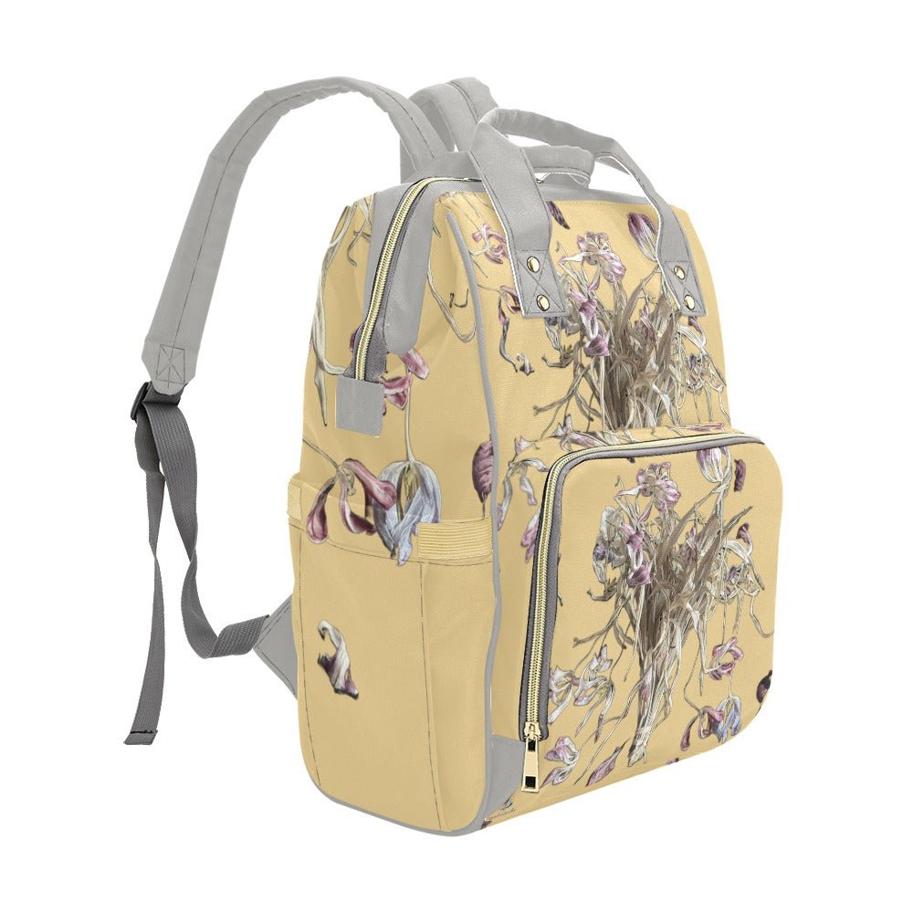 Tulip Drama Lemon Drop Multi - Function Diaper Backpack/Diaper Bag - Lana Art Sweden