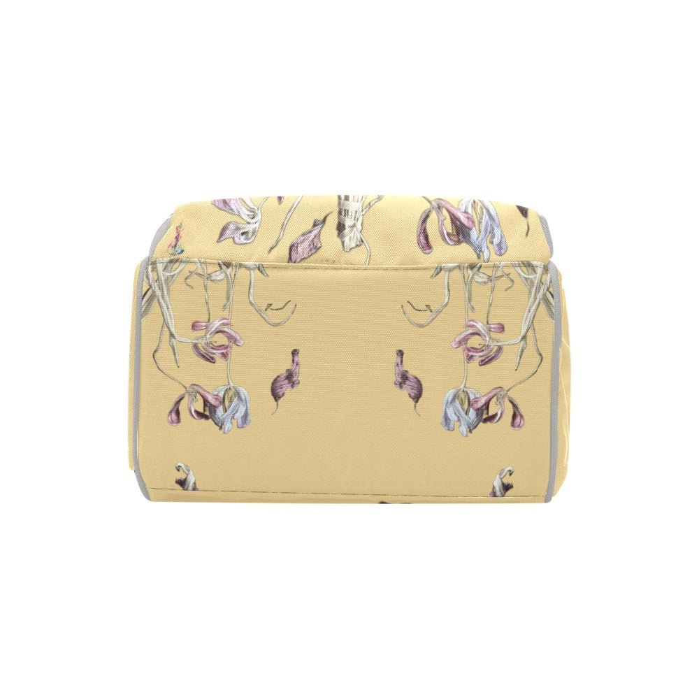 Tulip Drama Lemon Drop Multi - Function Diaper Backpack/Diaper Bag - Lana Art Sweden