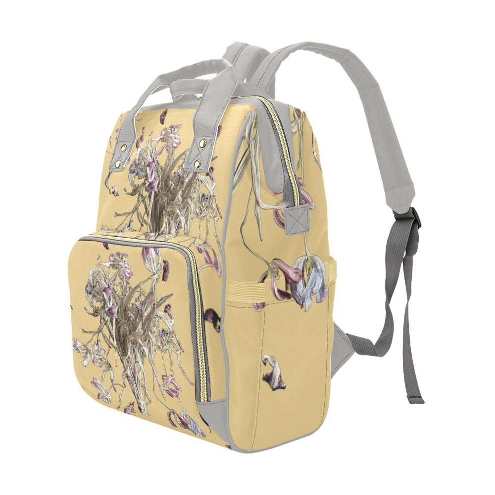 Tulip Drama Lemon Drop Multi - Function Diaper Backpack/Diaper Bag - Lana Art Sweden