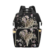 Tulip Drama Noir Multi - Function Diaper Backpack/Diaper Bag - Lana Art Sweden