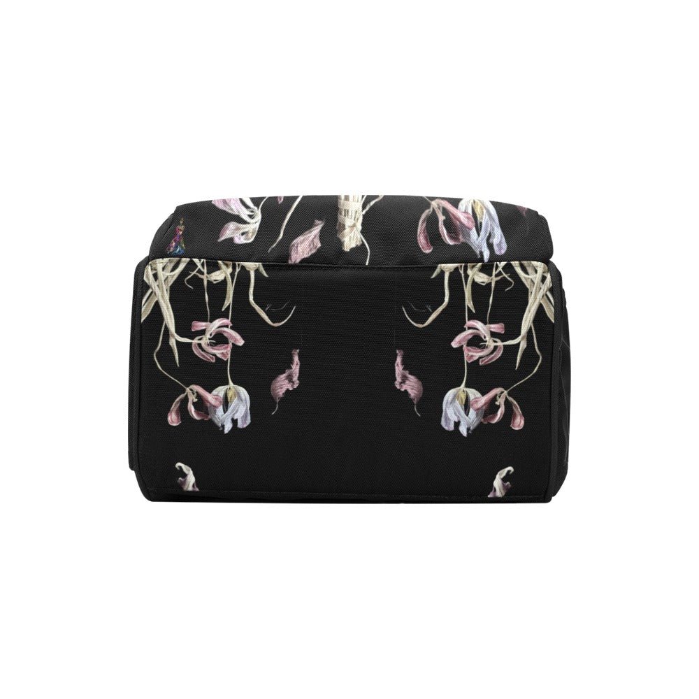 Tulip Drama Noir Multi - Function Diaper Backpack/Diaper Bag - Lana Art Sweden