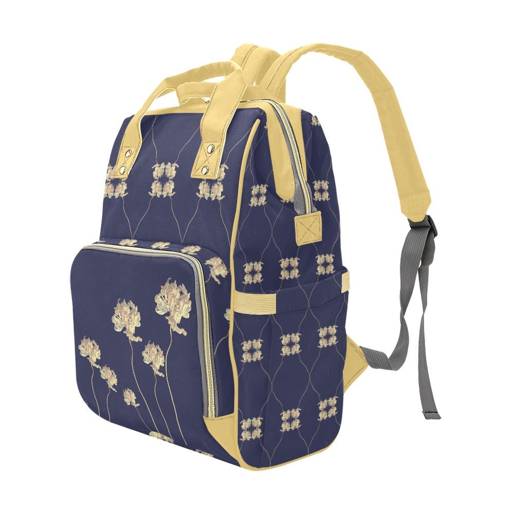 Tulip Evening Blue Multi - Function Diaper Backpack - Lana Art Sweden