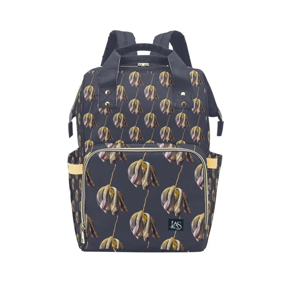 Tulip Maze Crown Blue Multi - Function Backpack - Lana Art Sweden