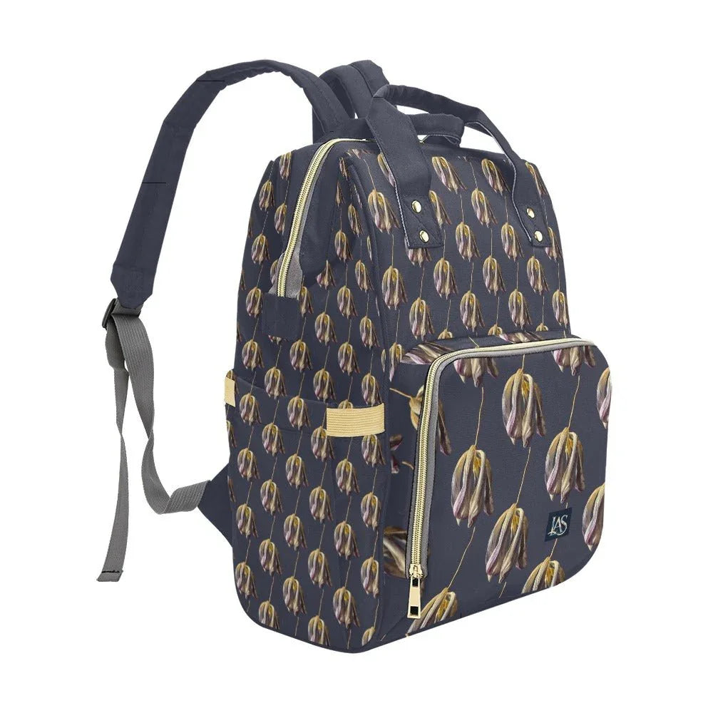 Tulip Maze Crown Blue Multi - Function Backpack - Lana Art Sweden