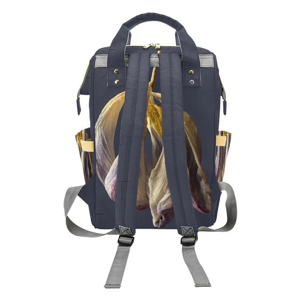 Tulips Crown Blue Multi - Function Backpack - Lana Art Sweden