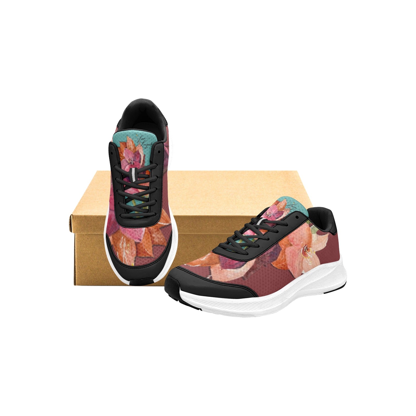 Upside Down Amaryllis Women's Mudguard Running Shoes - Lana Art Sweden