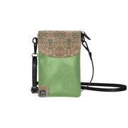 Venetian Blossom Grass Green 2 Small Cell Phone Purse - Lana Art Sweden