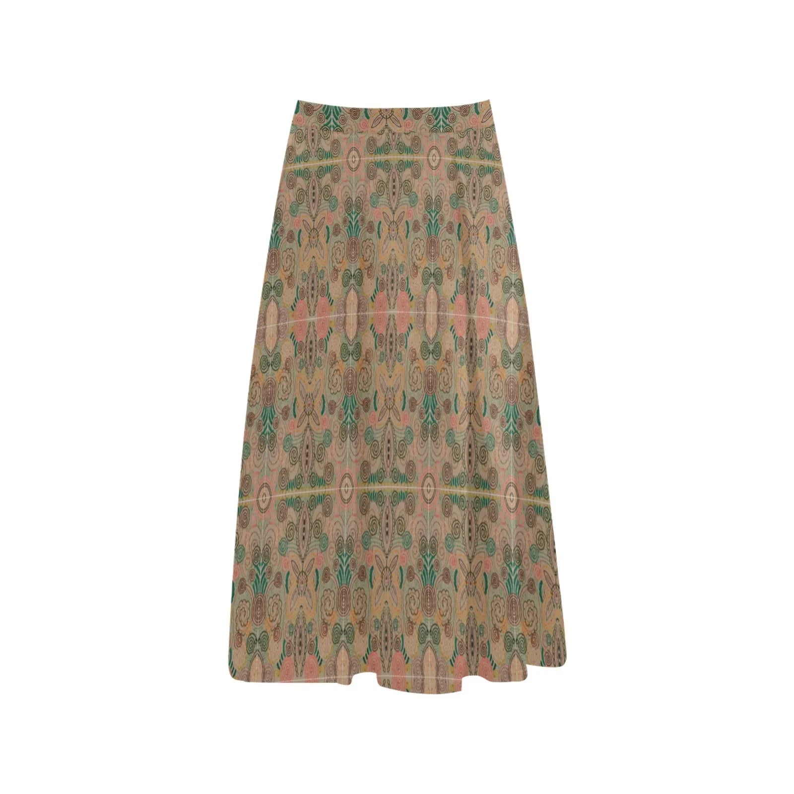 Venetian Blossom Mnemosyne Women's Crepe Skirt - Lana Art Sweden