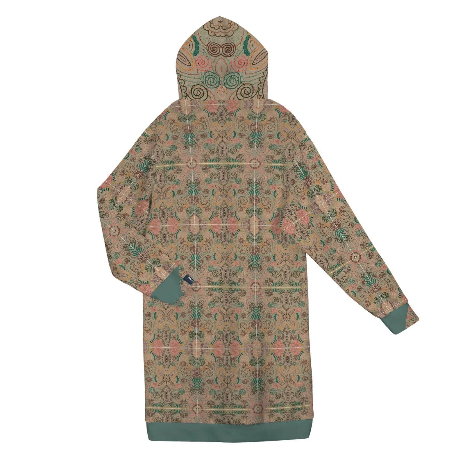 Venetian Blossom Women's Long Hooded Jacket - Lana Art Sweden