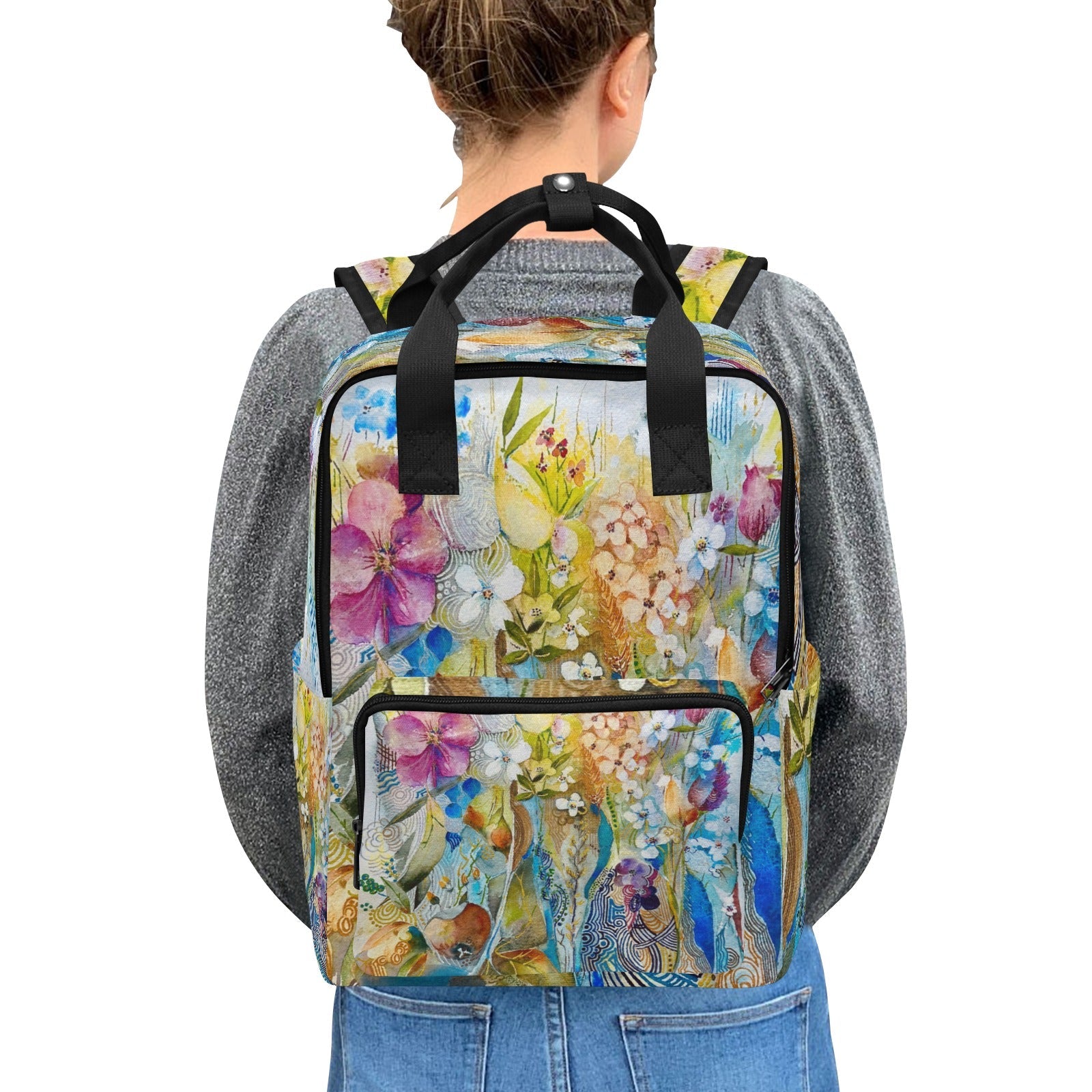 You Gave Me Flowers Twin Handle Backpack - Lana Art Sweden