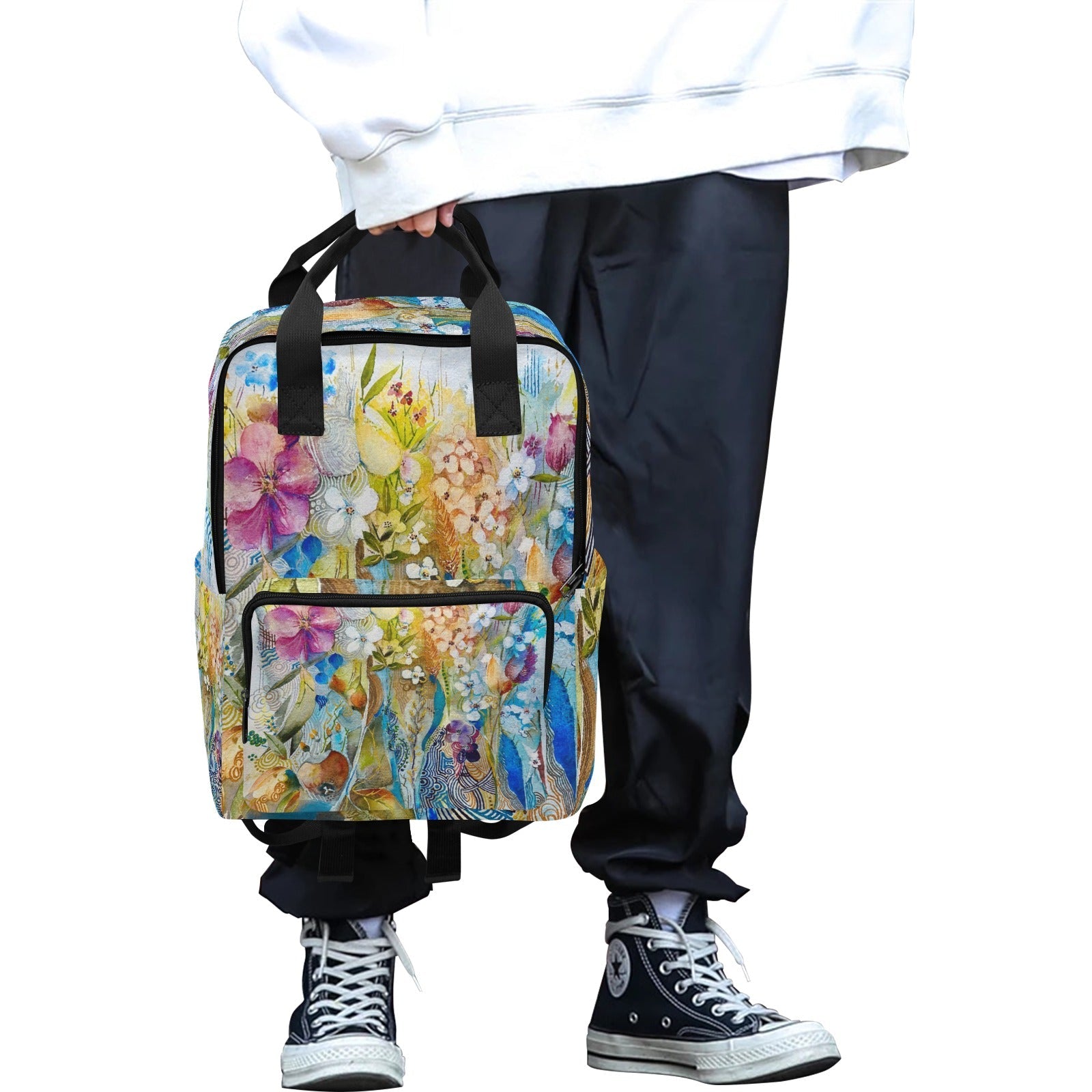 You Gave Me Flowers Twin Handle Backpack - Lana Art Sweden