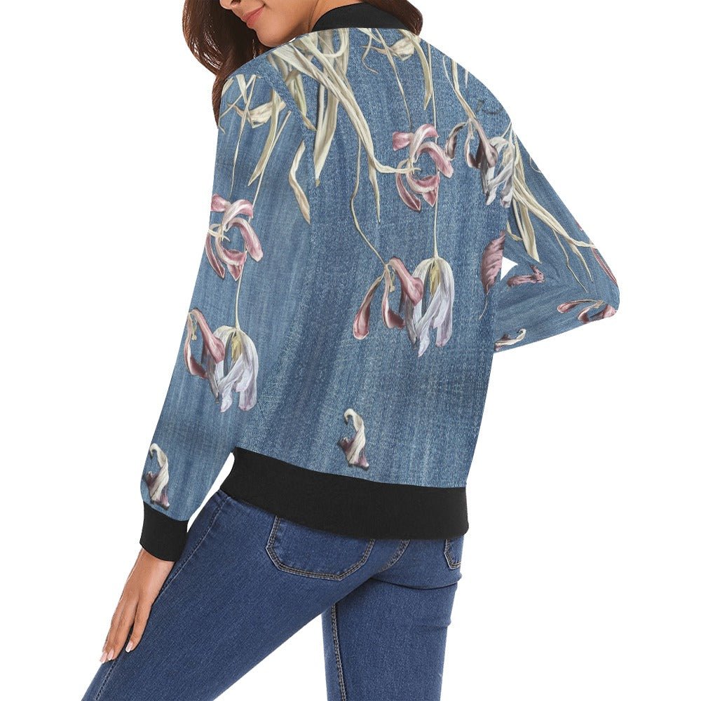 Your Denim Tupils Bomber Jacket for Women - Lana Art Sweden